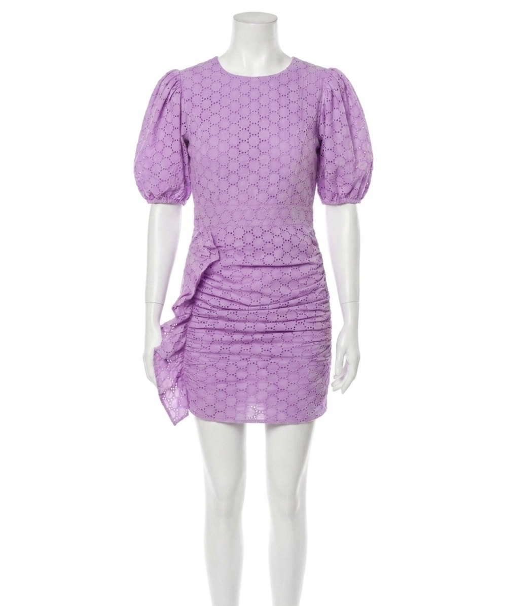 NEW KARLIE last dance eyelit mini dress in lavender